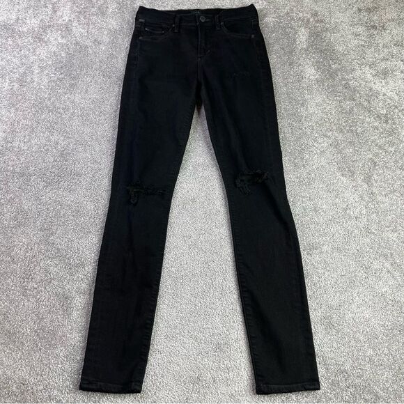 Citizens Of Humanity Denim - Citizens of Humanity Rocket Jeans Women’s 23 Black High Rise Skinny Ripped
